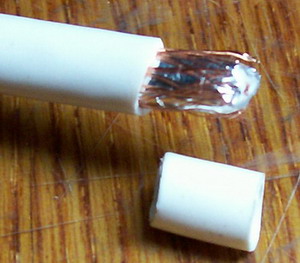 Сняли изоляцию с tv кабеля